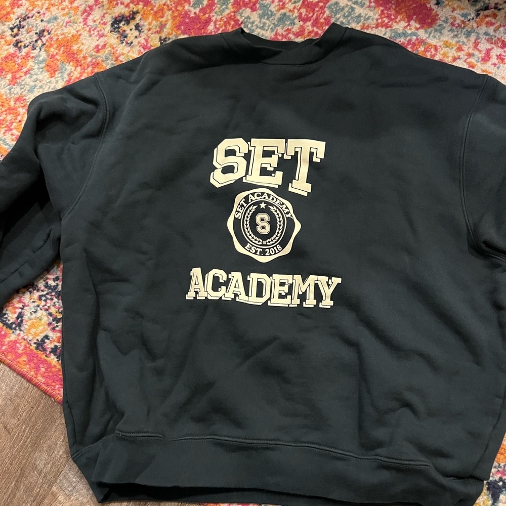 SET Active Dark Green Crew Neck Sweater